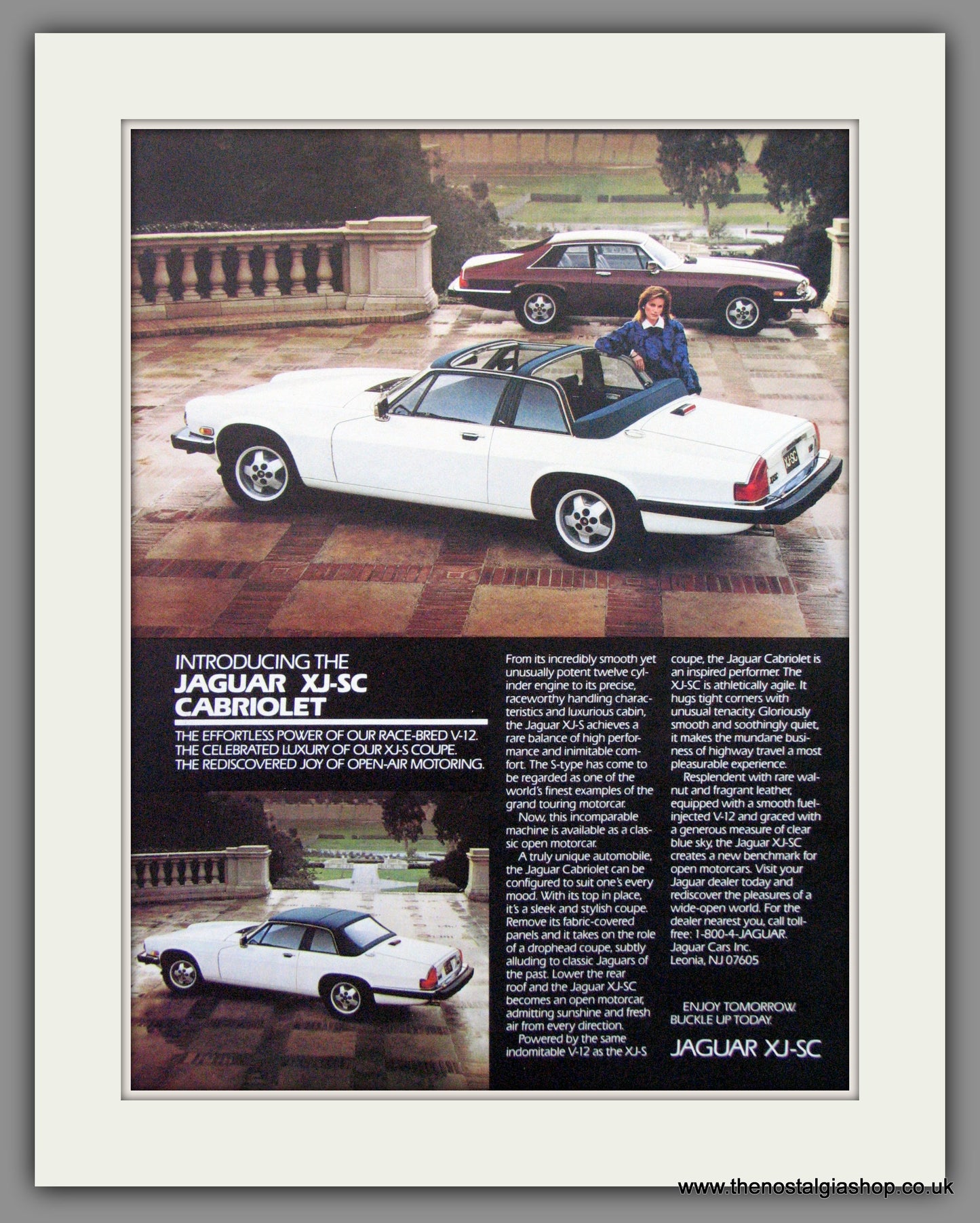 Jaguar XJ-SC Cabriolet. 1986 Original American Advert (ref AD52053)