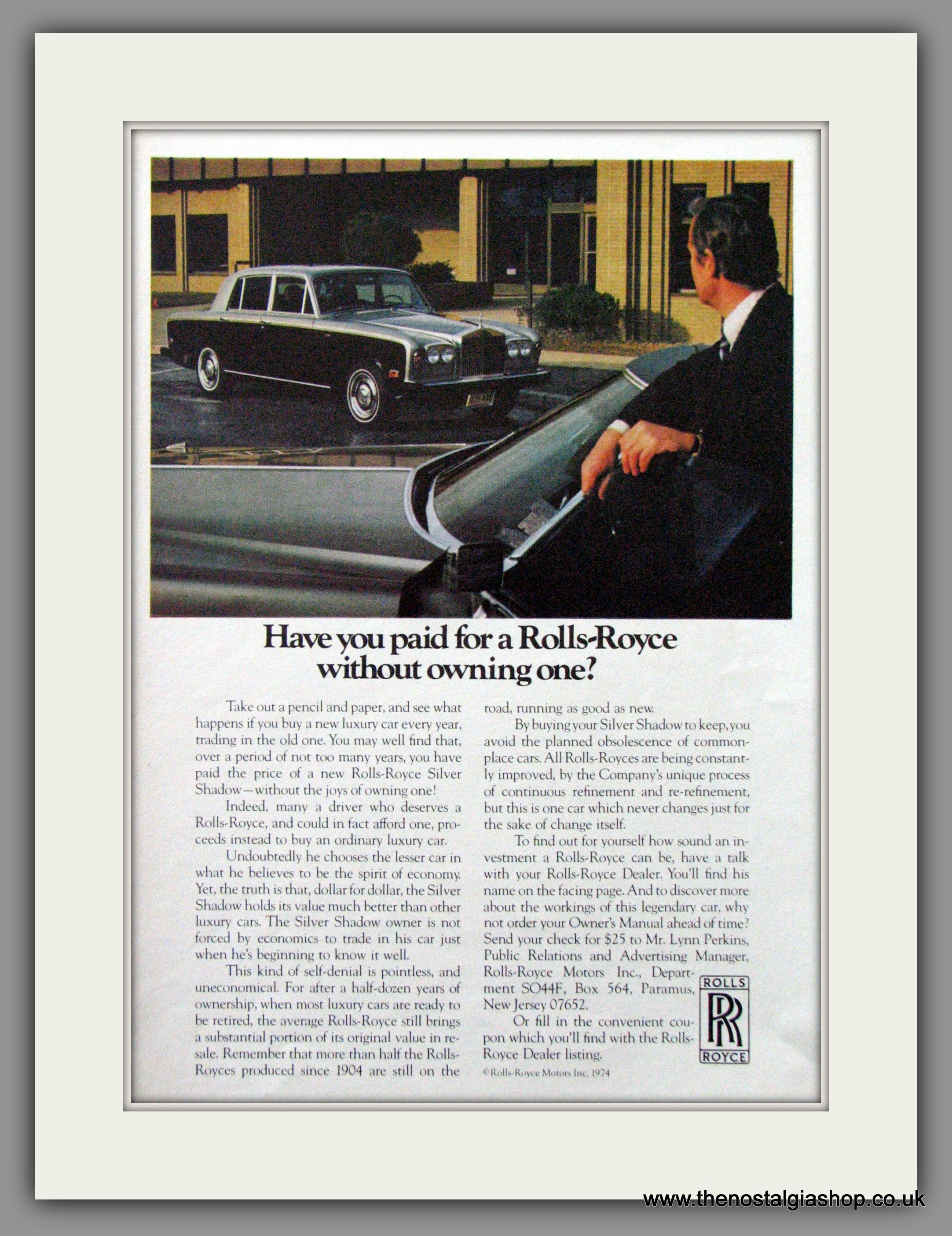 Rolls-Royce. 1974 Original American Advert (ref AD52100) – The ...