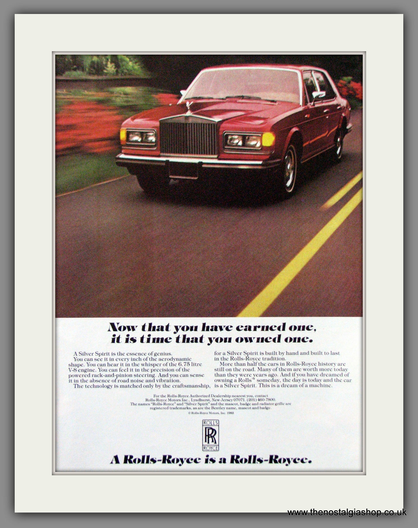 Rolls-Royce Silver Spirit. 1983 Original American Advert (ref AD52102)