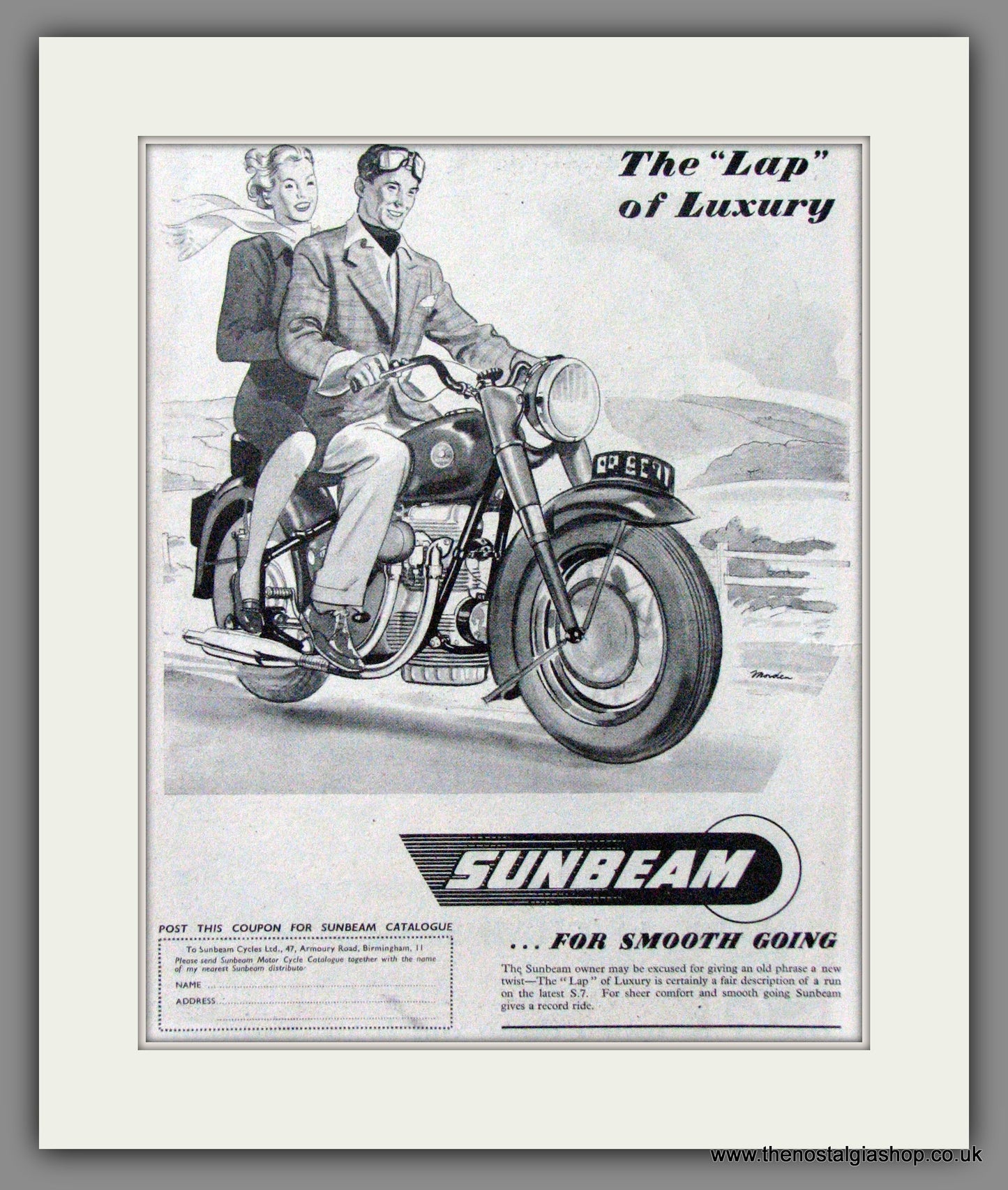 Sunbeam S.7 Motorcycle. 1952 Original Advert. (ref AD52206)