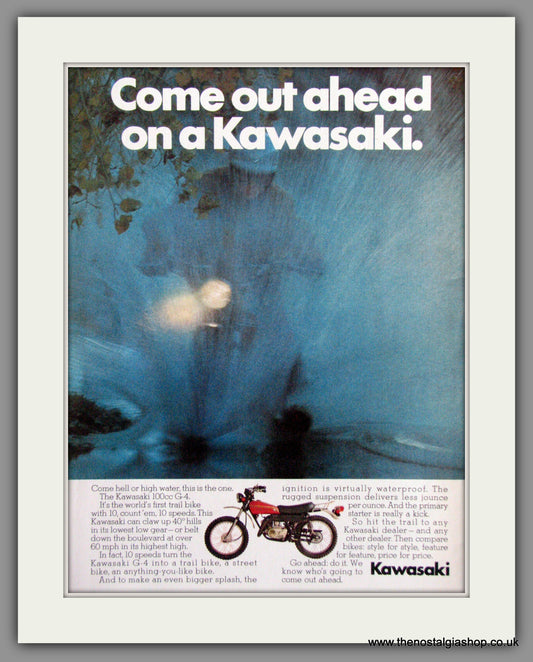 Kawasaki 100cc G-4 Motorcycle. 1972 Original Advert. (ref AD52454)