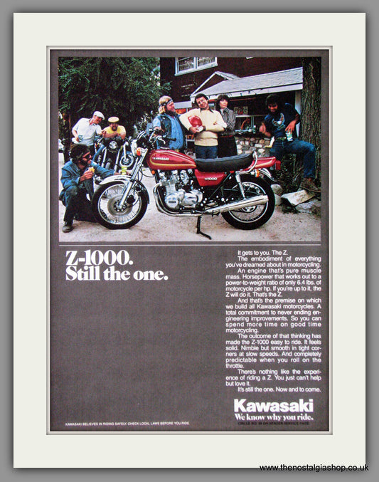 Kawasaki Z-1000 Motorcycle. 1978 Original Advert. (ref AD52575)