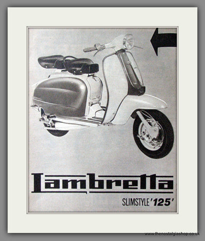 Lambretta Slimstyle 125. Large Double Original adverts 1962 (ref AD52491)