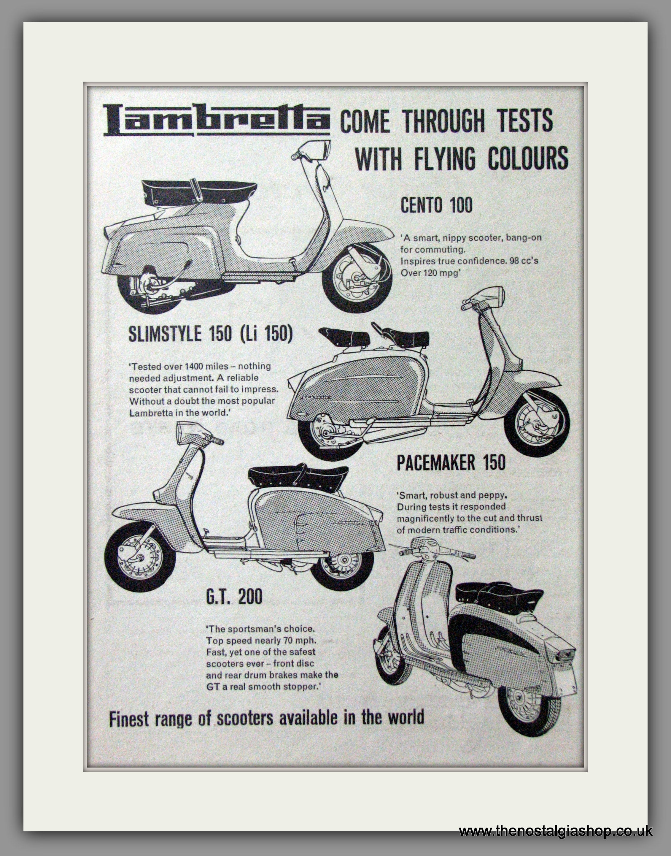 Lambretta Range for 1965. Original advert 1964 (ref AD52541) – The ...