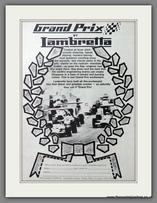 Lambretta Grand Prix. Original advert 1969 (ref AD52854)