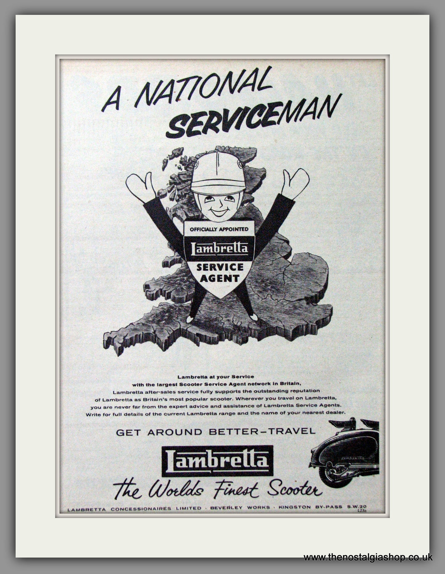 Lambretta Service Agent. Original advert 1959 (ref AD53146)