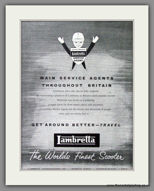 Lambretta Service Agent. Original Advert 1958 (ref AD53148)