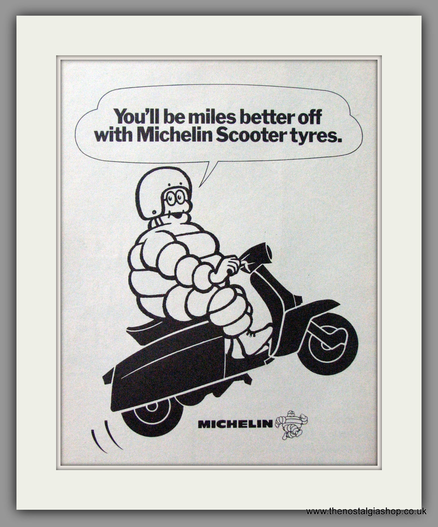 Michelin Scooter Tyres. Original advert 1972 (ref AD53160)