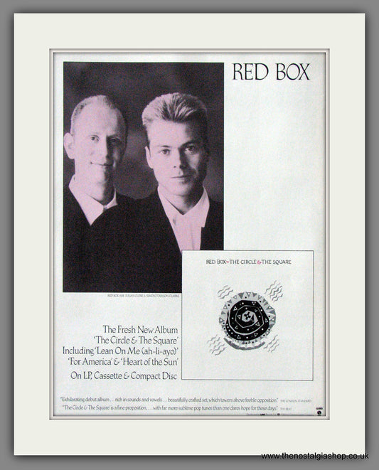 Red Box. The Circle, The Square. 1987 Original Advert (ref AD53765)