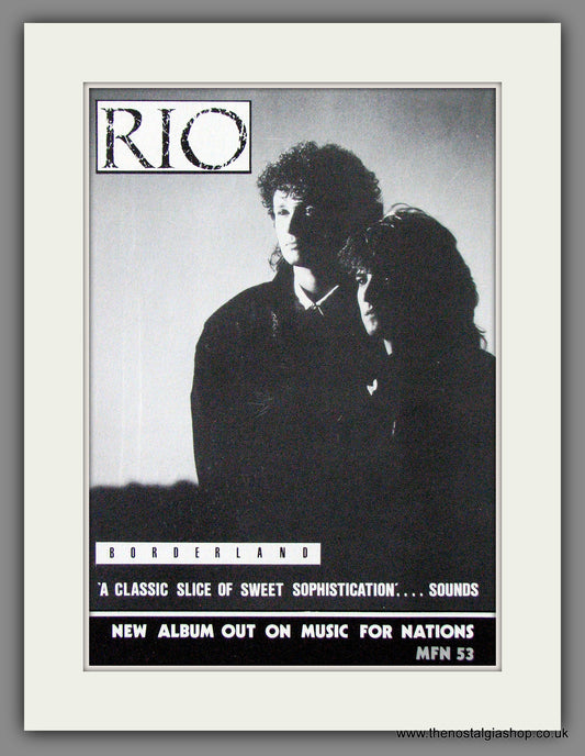 Rio. Borderland. 1985 Original Advert (ref AD53772)