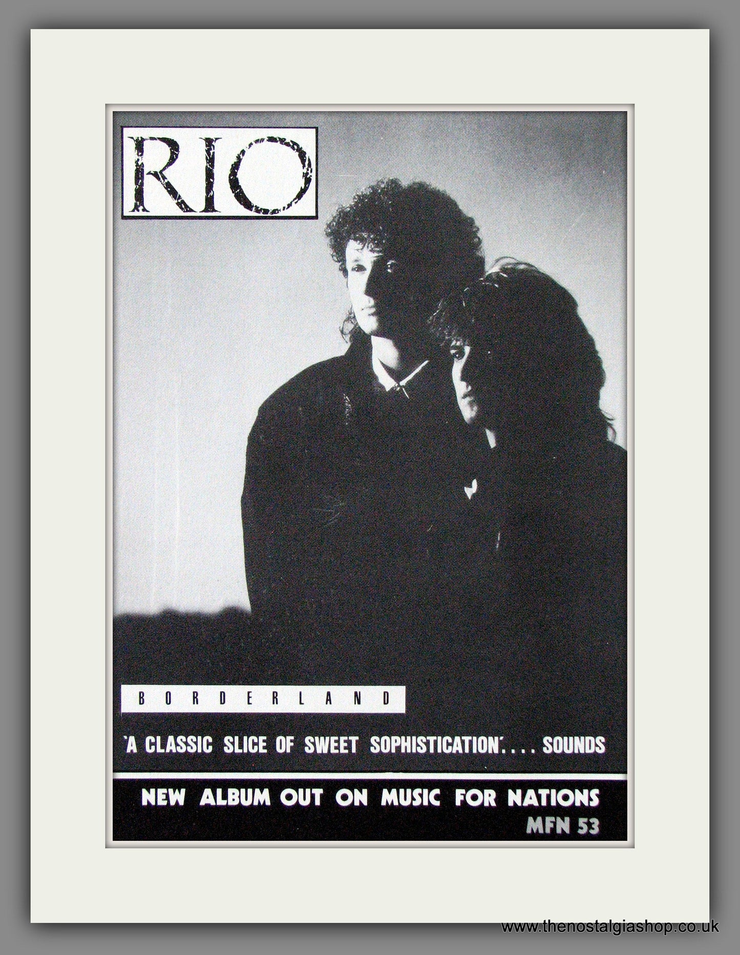 Rio. Borderland. 1985 Large Original Advert (ref AD15289)