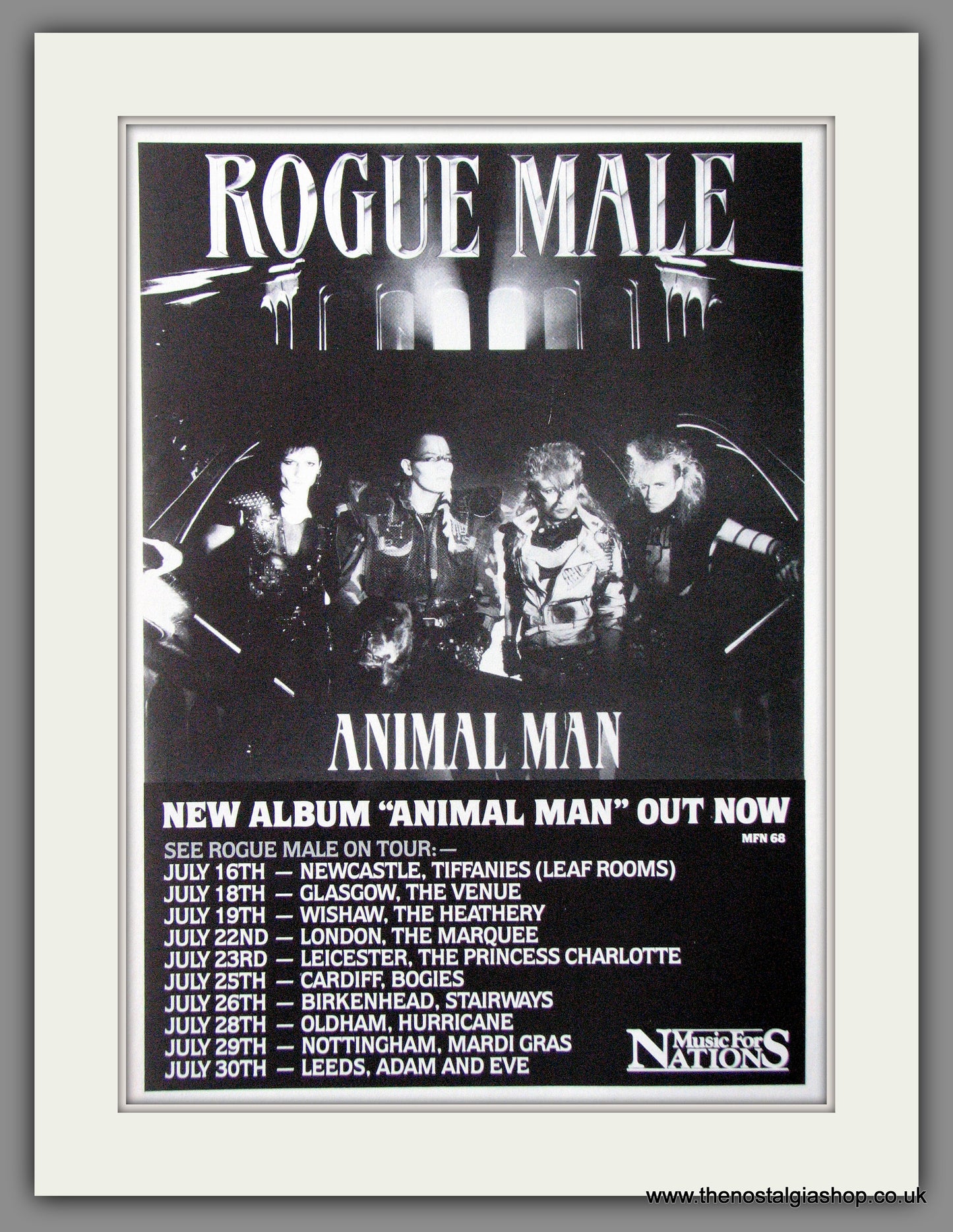 Rogue Male. Animal Man. 1986 Original Advert (ref AD53815)