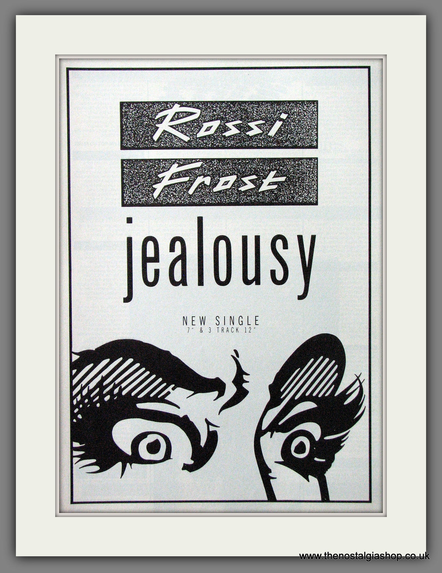 Rossi Frost. Jealousy. 1985 Original Advert (ref AD53825)