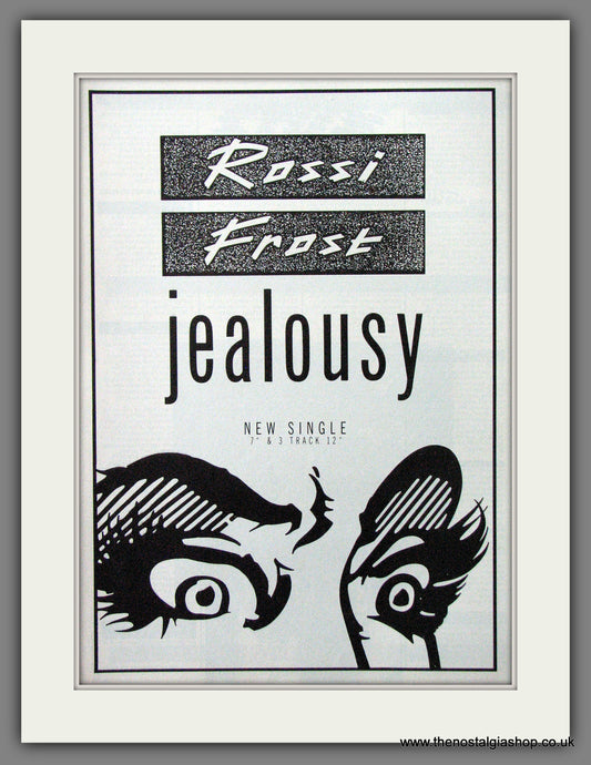 Rossi Frost. Jealousy. 1985 Original Advert (ref AD53825)