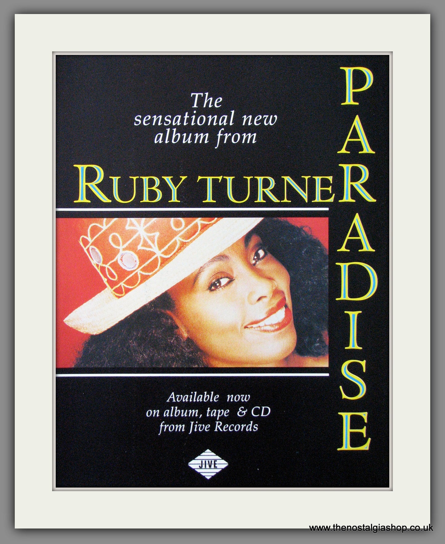 Ruby Turner. Paradise. 1990 Original Advert (ref AD53829)