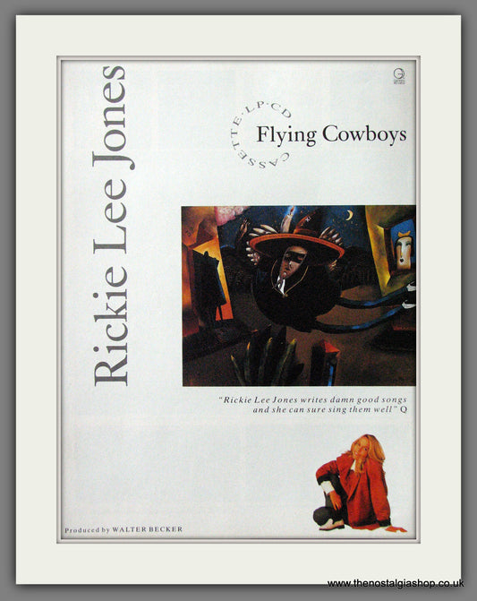 Rickie Lee Jones. Flying Cowboys. 1989 Original Advert (ref AD53834)