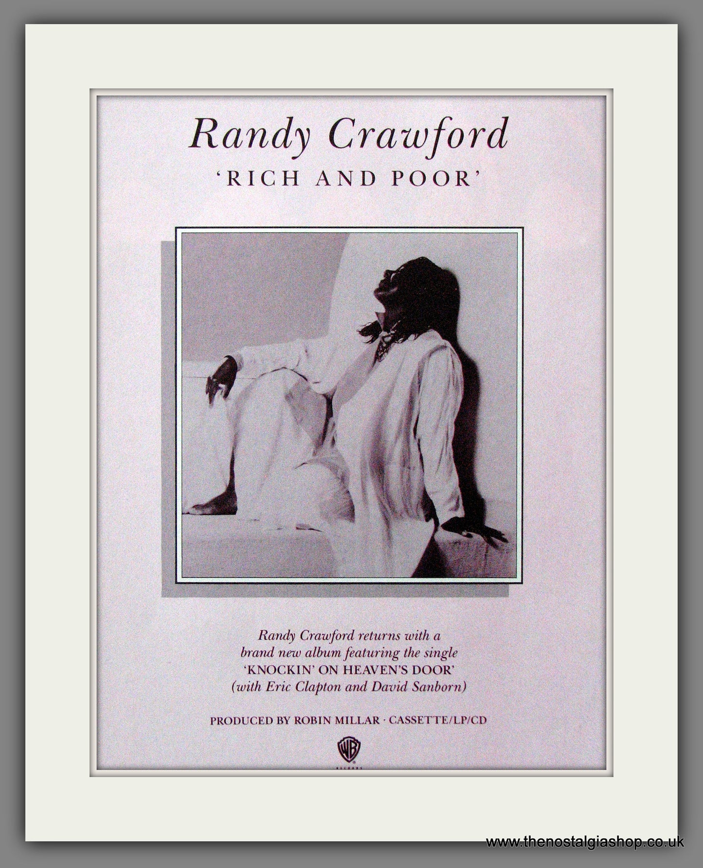 Randy Crawford. Rich And Poor. 1989 Original Advert (ref AD53844)