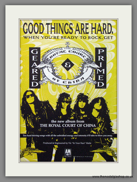 Royal Court of China. Geared and Primed. 1989 Original Advert (ref AD54370)