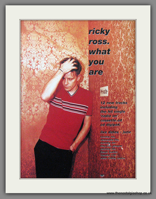 Ricky Ross. What You Are. 1996 Original Advert (ref AD54372)