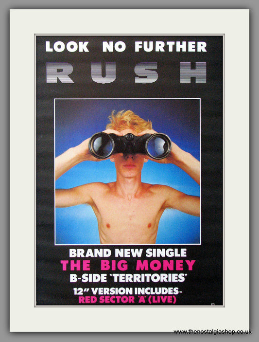 Rush. The Big Money. 1985 Original Advert (ref AD54377)