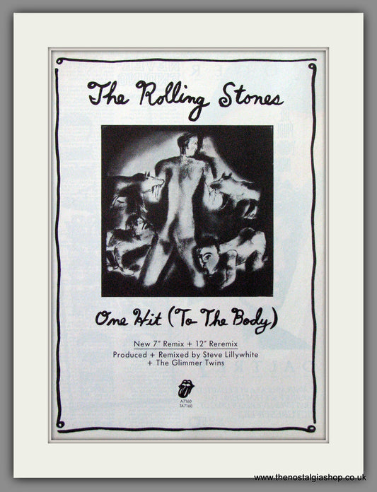 Rolling Stones. One Hit To The Body. 1986 Original Advert (ref AD54424)