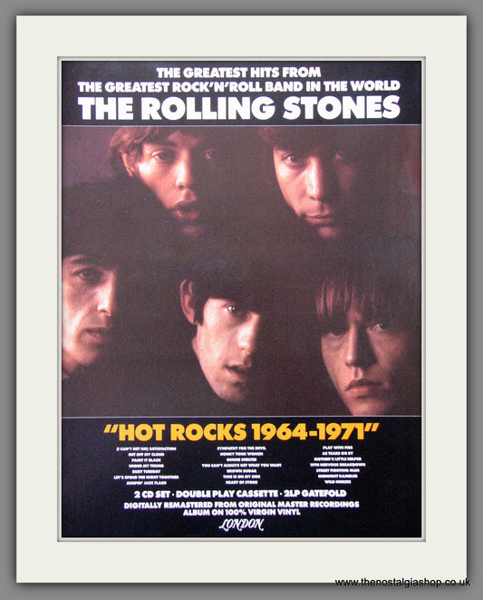 Rolling Stones. Hot Rocks 1964-1971. 1991 Original Advert (ref AD54425)