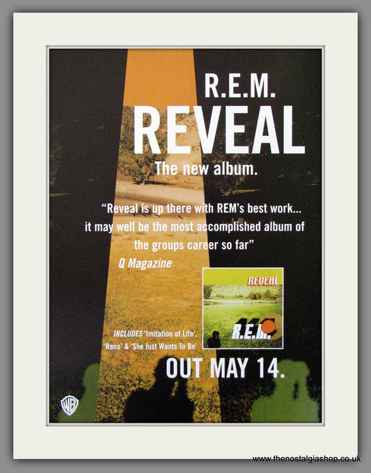 R.E.M. Reveal. 2001 Original Advert (ref AD54432)