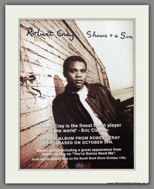 Robert Cray, Shame & A Sin. 1993 Original Advert (ref AD54447)