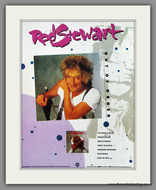 Rod Stewart, Out Of Order. 1988 Original Advert (ref AD54453)