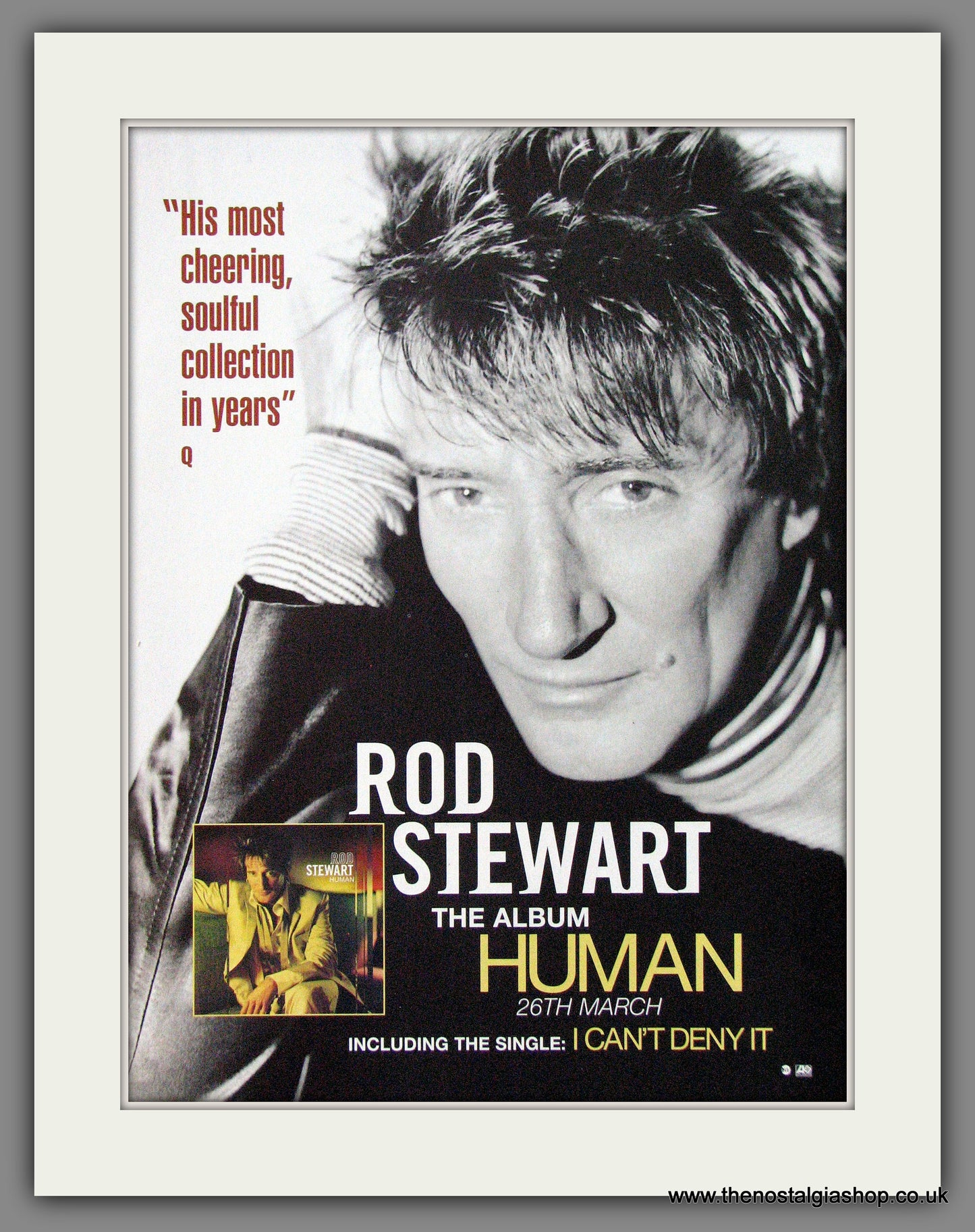 Rod Stewart, Human. 2001 Original Advert (ref AD54455)