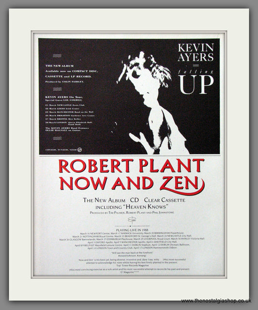 Robert Plant, Now And Zen. 1988 Original Advert (ref AD54495)