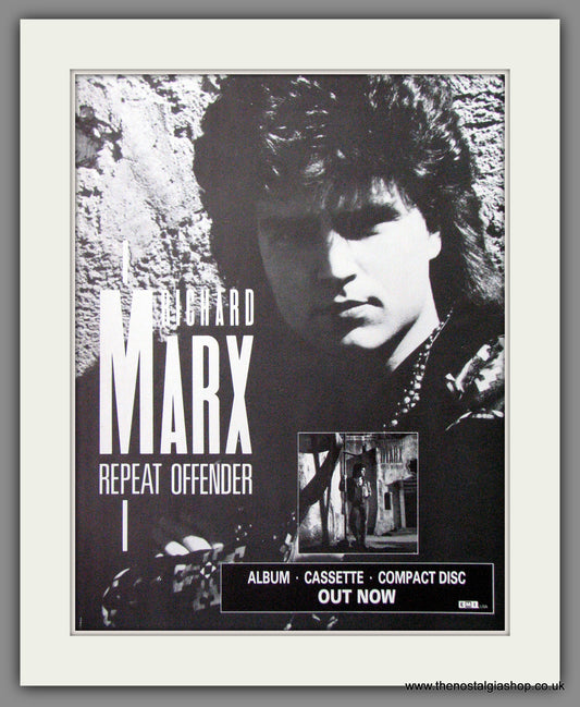 Richard Marx, Repeat Offender. 1989 Original Advert (ref AD54501)