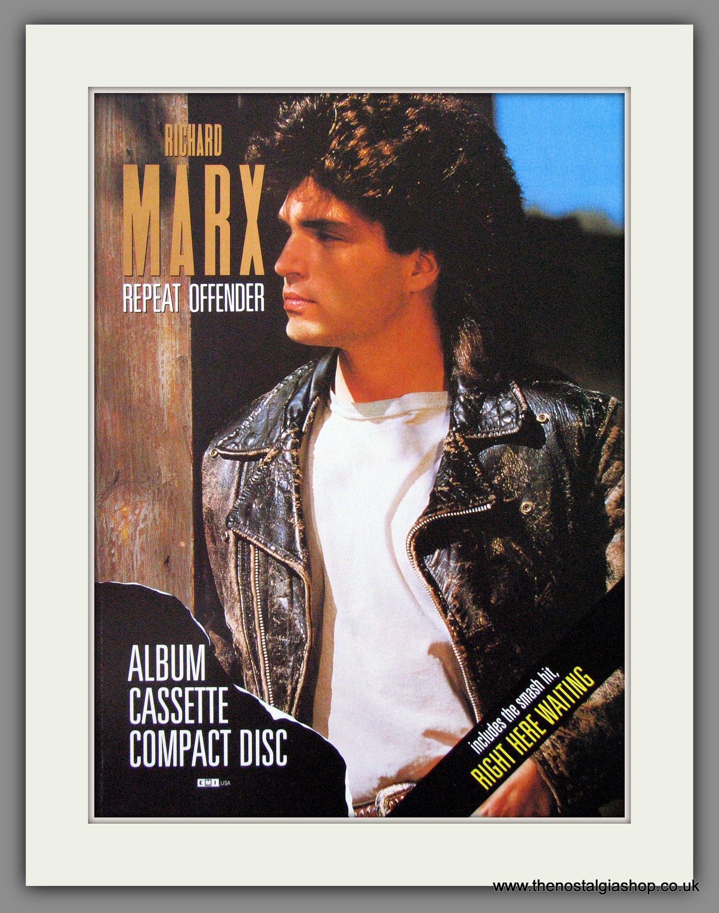 Richard Marx, Repeat Offender. 1989 Original Advert (ref AD54503)