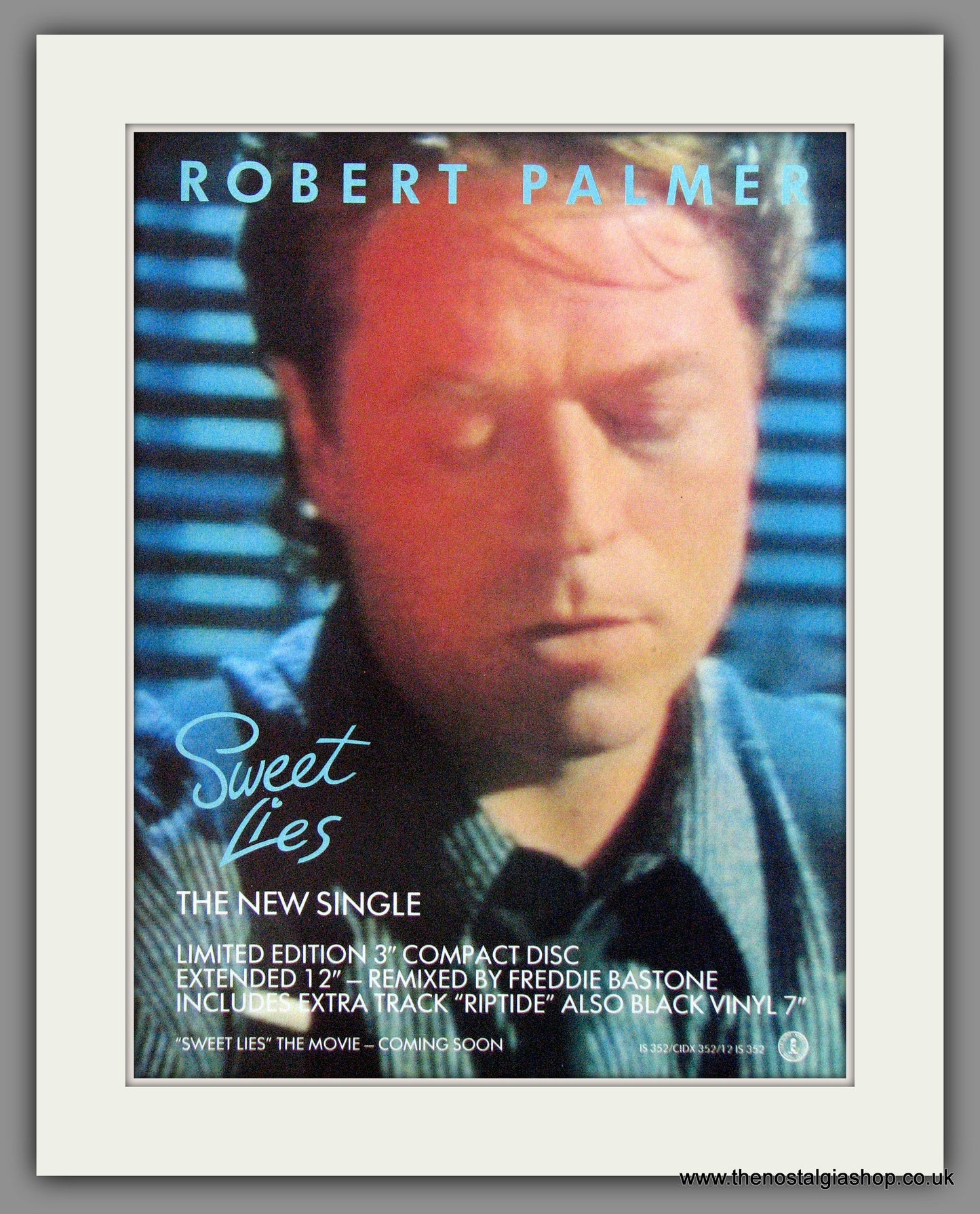 Robert Palmer, Sweet Lies. 1988 Original Advert (ref AD54509)