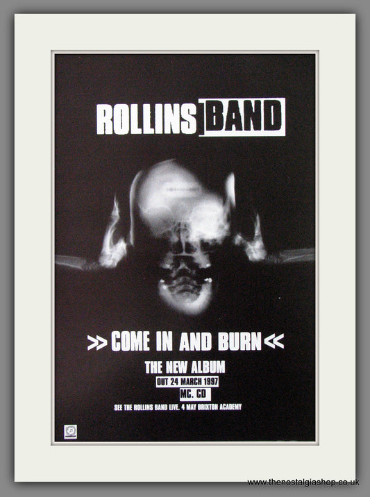 Rollins Band, Come In And Burn. 1997 Original Advert (ref AD54512)