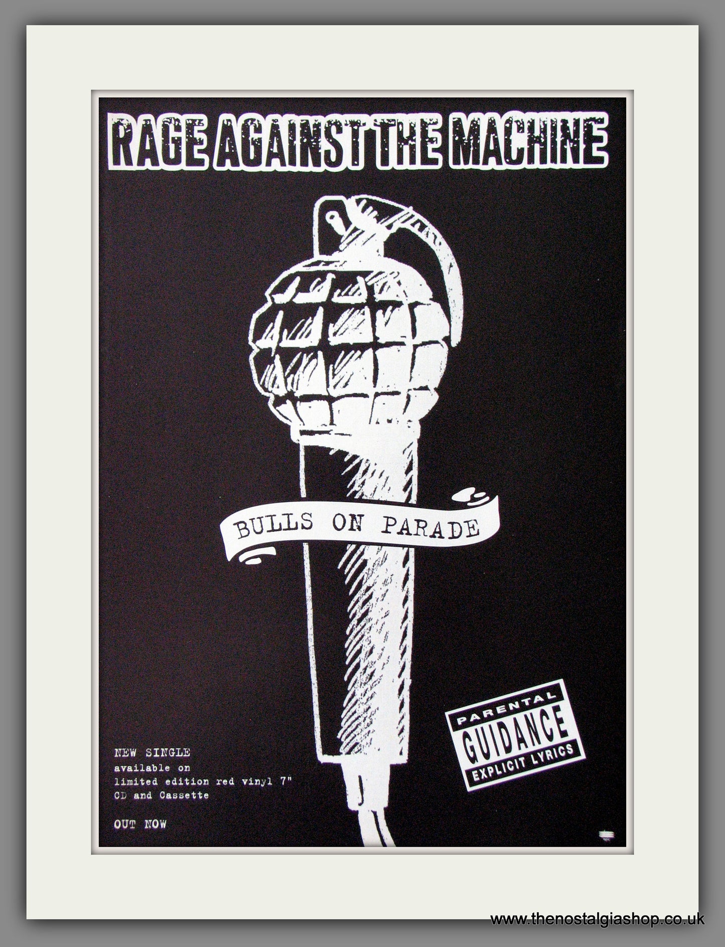 Rage Against The Machine, Bulls On Parade. 1996 Original Advert (ref AD54518)