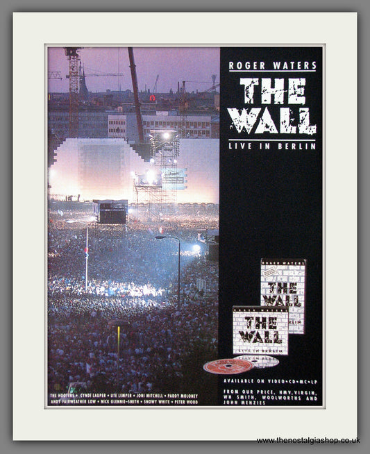 Roger Waters, The Wall Live In Berlin. Set Of 2 1990 Original Adverts (ref AD54553)