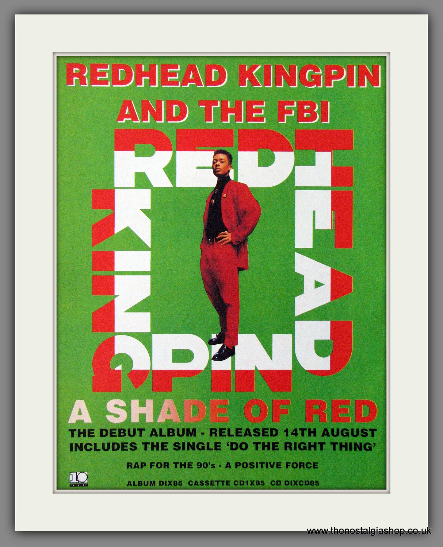 Red Head Kingpin And The FBI, A Shade Of Red. 1989 Original Advert (ref AD54556)