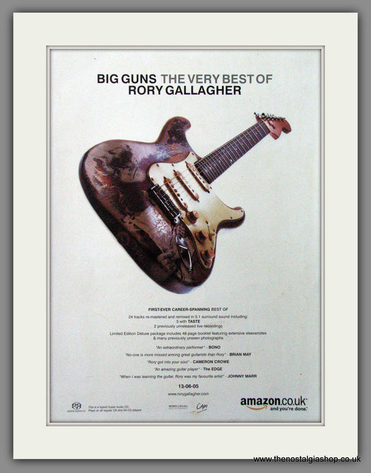 Rory Gallagher, Big Guns. 1982 Original Advert (ref AD54559)