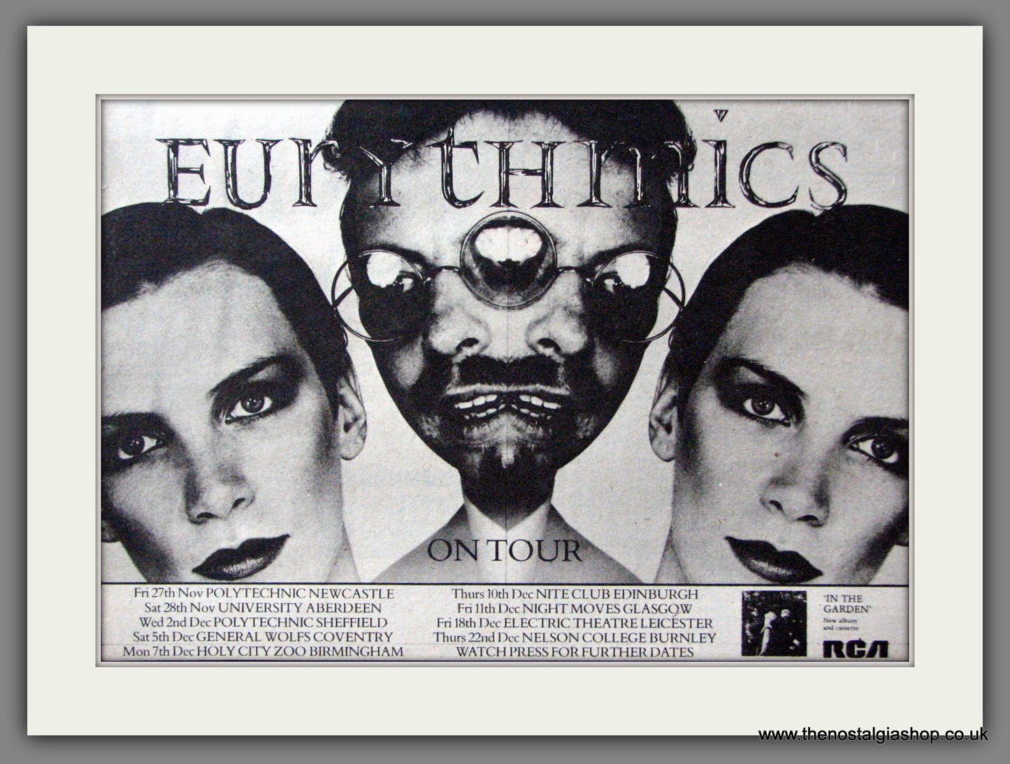 Eurythmics. UK Tour '81. Original Advert 1981 (ref AD52869)