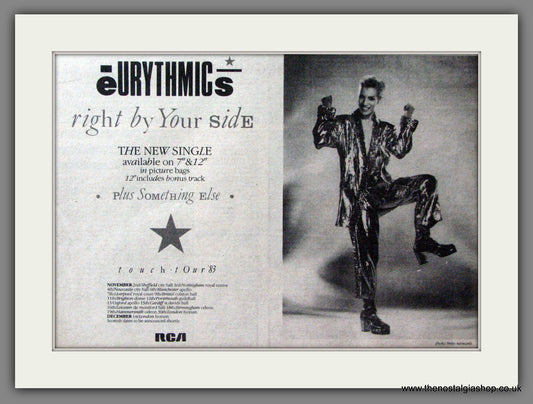 Eurythmics. Right By Your Side. Touch Tour Dates. Original Advert 1983 (ref AD52875)