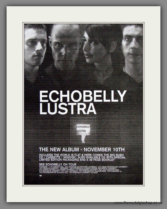 Echobelly. Lustra. Also UK Tour Dates. Original Advert 1997 (ref AD52879)