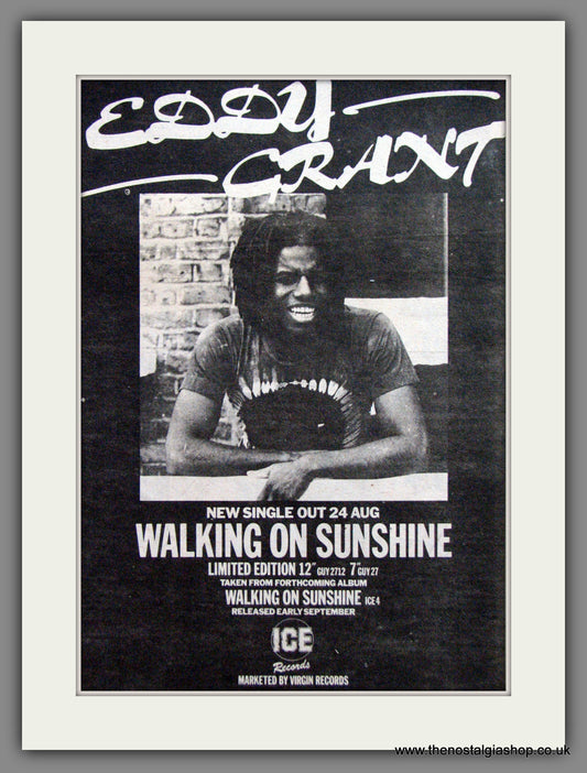 Eddy Grant. Walking On Sunshine. Original Advert 1979 (ref AD52908)