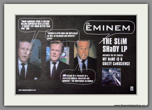 Eminem. The Slim Shady. Original Advert 1999 (ref AD52916)