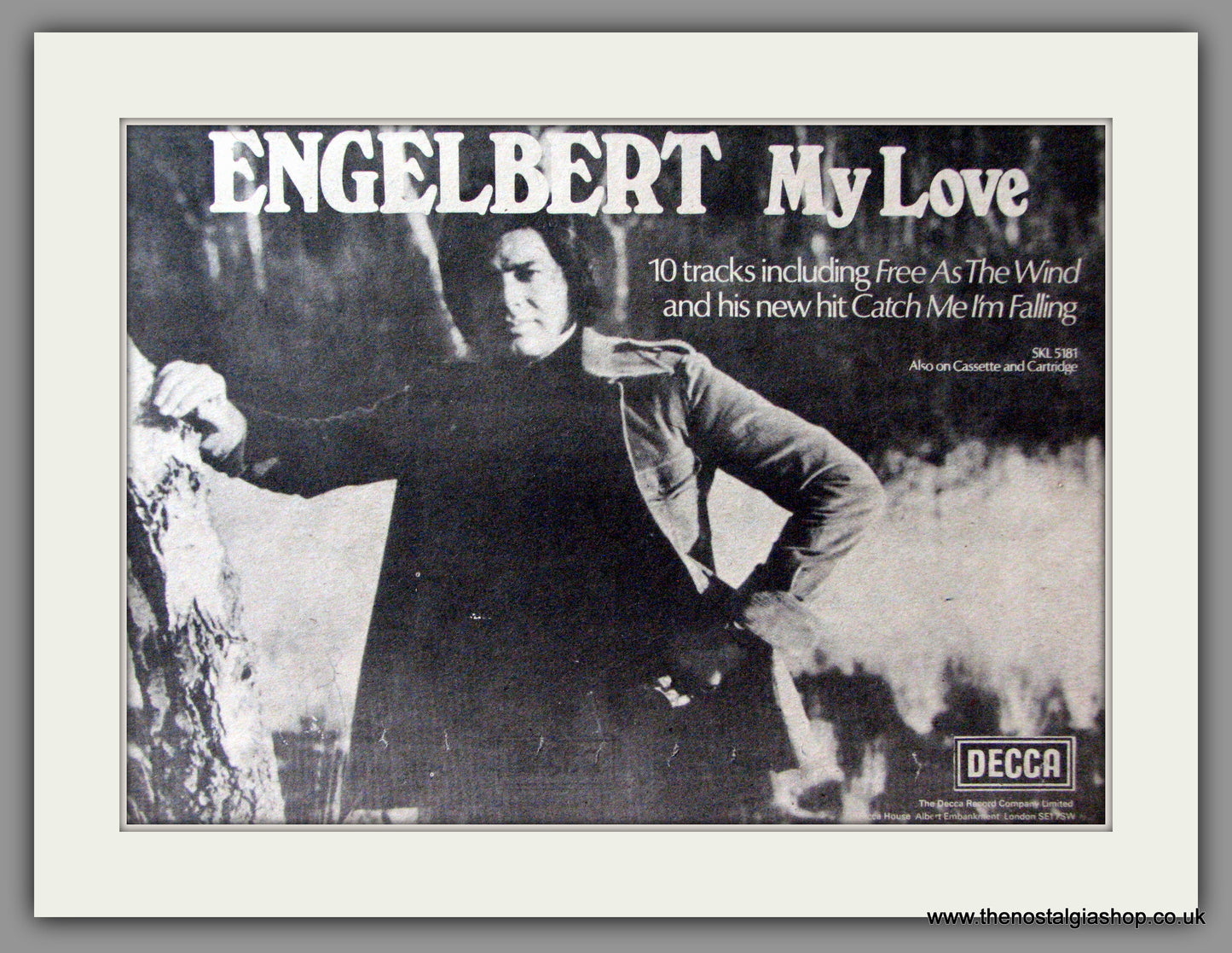 Engelbert Humperdinck. My Love. Original Advert 1974 (ref AD52924)