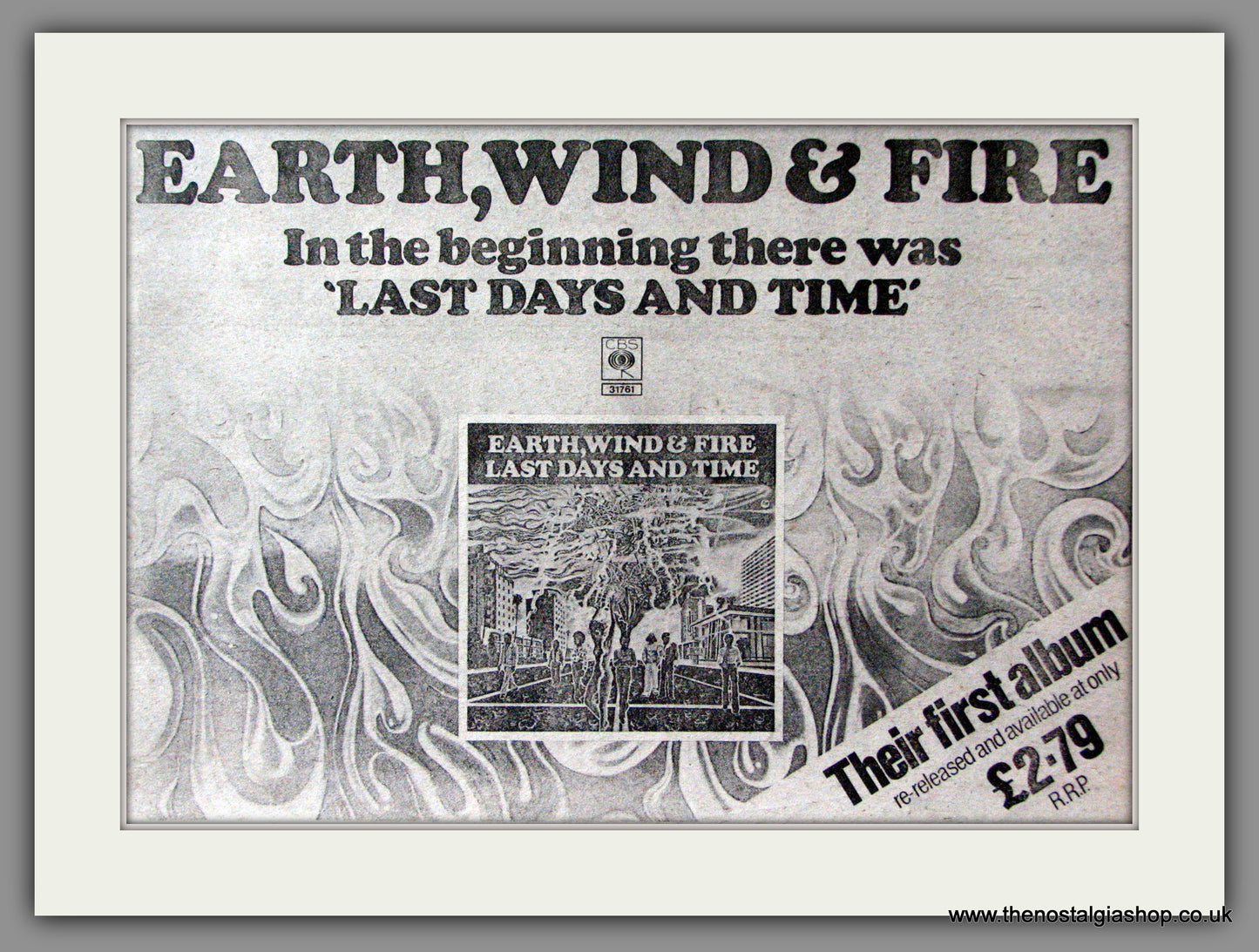 Earth, Wind & Fire. Last Days And Time. Original Advert 1979 (ref AD52932)