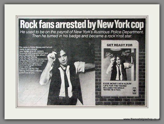 Eddie Money. Life For The Taking. Original Advert 1979 (ref AD52934)