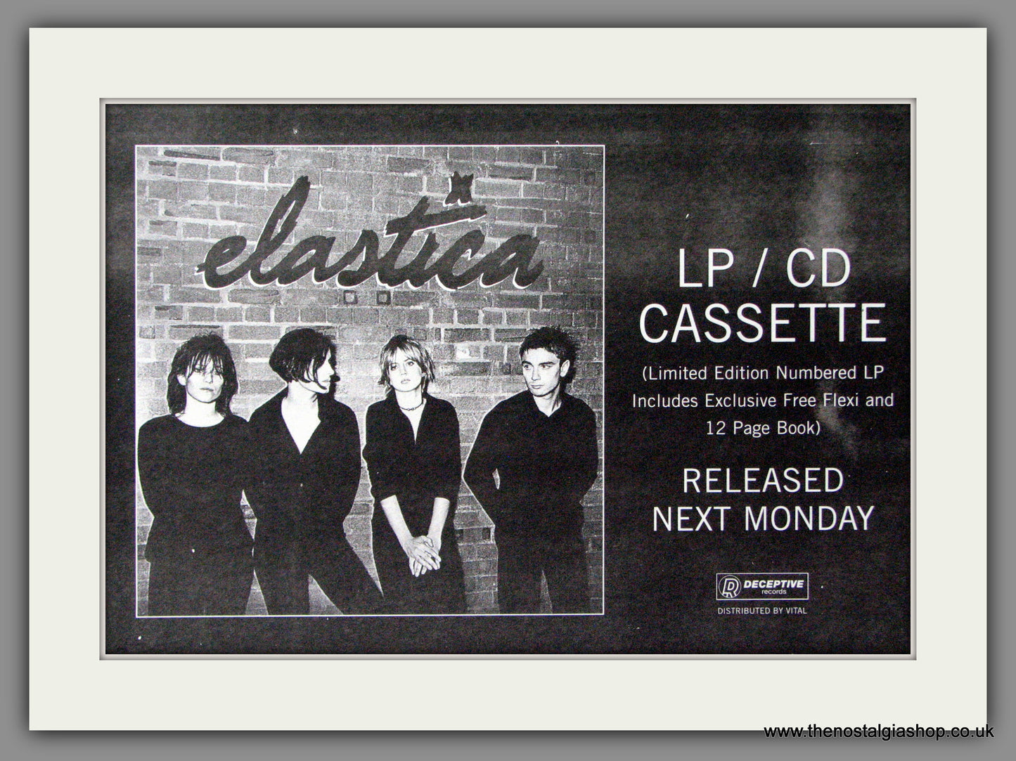 Elastica. Original Advert 1995 (ref AD52996)