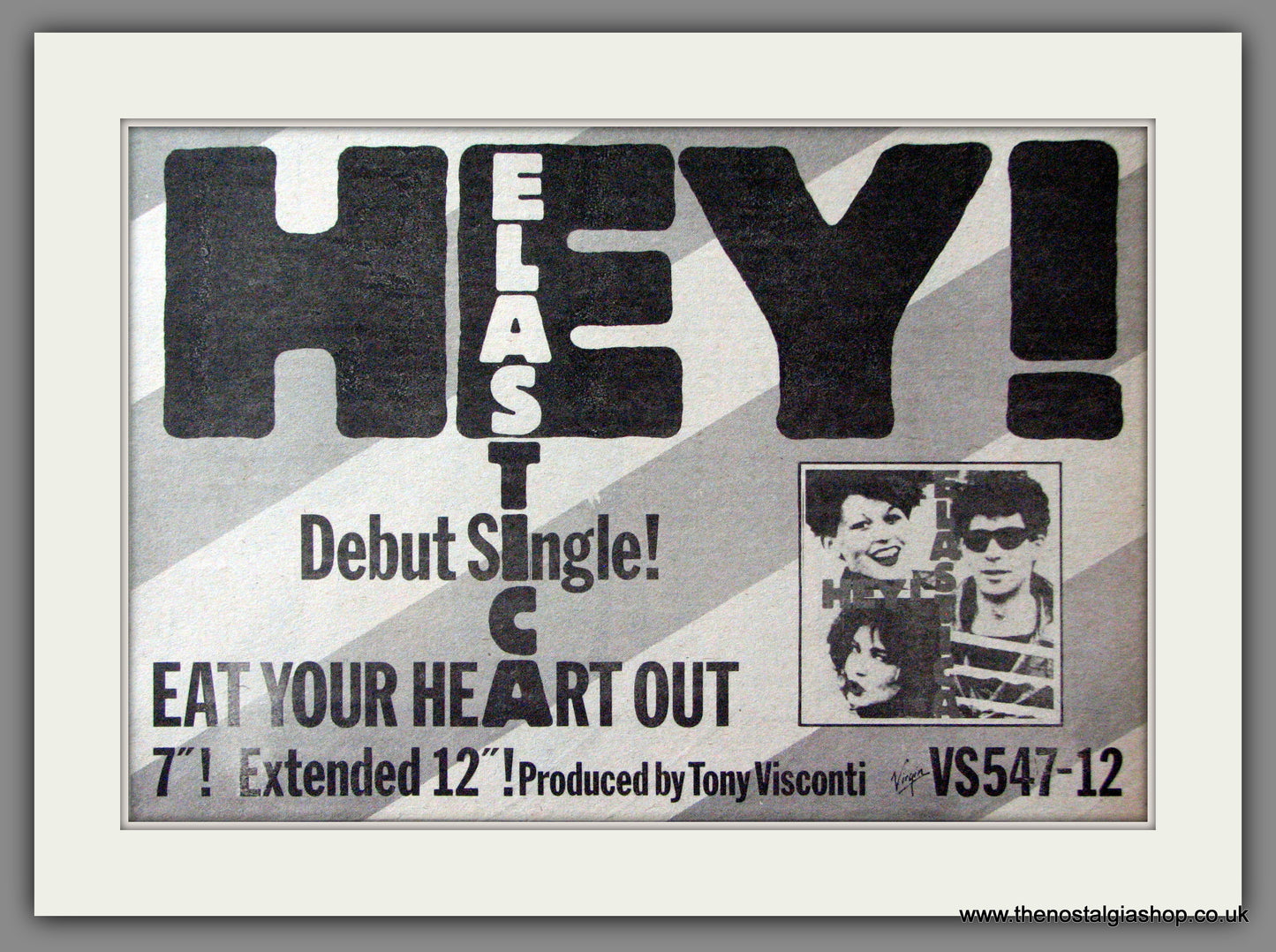 Elastica. Hey! Debut Single. Eat Your Heart Out.. Original Advert 1982 (ref AD52997)