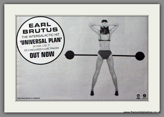 Earl Brutus. Universal Plan . Original Advert 1998 (ref AD53221)